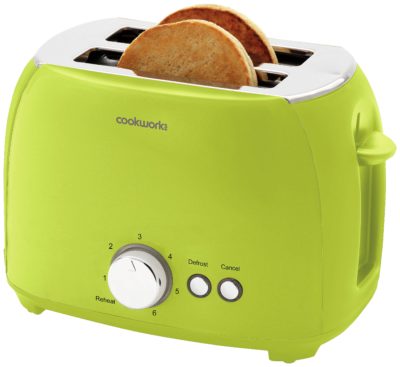 Cookworks 2 Slice Toaster - Green.